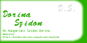 dorina szidon business card